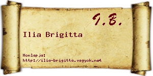 Ilia Brigitta névjegykártya